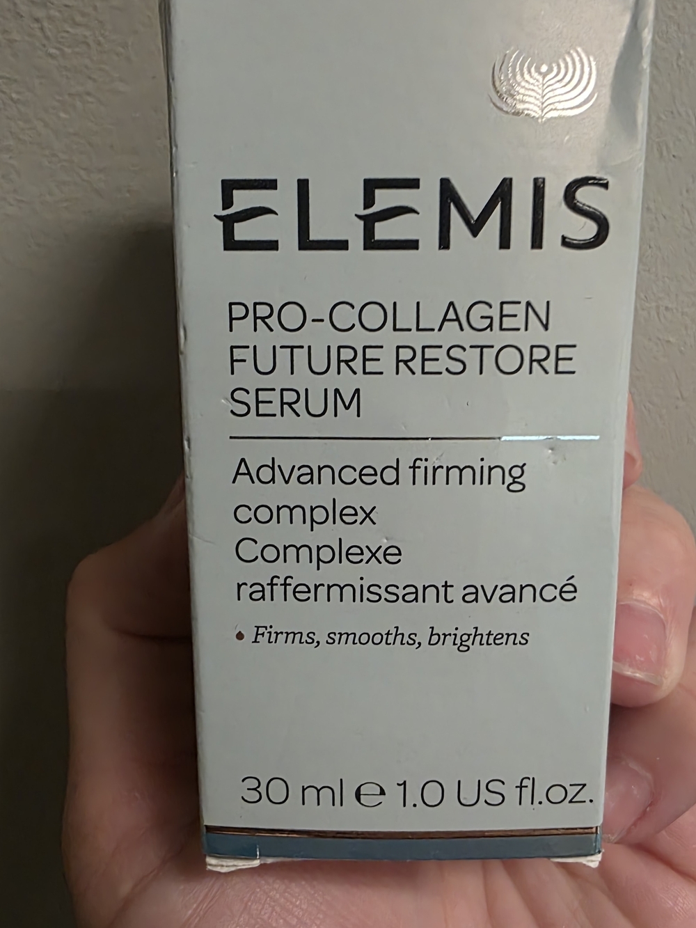 ELEMIS Firming Serum Box - White & Silver with Teal Accents